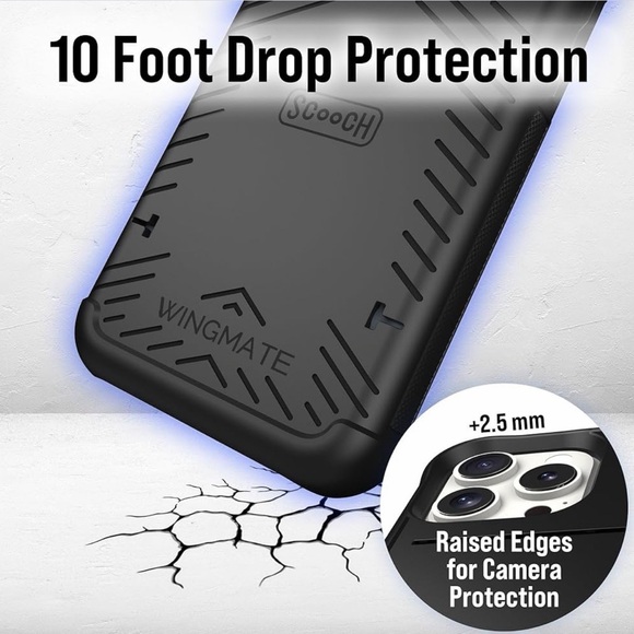 Scooch iPhone 13 Pro Max Case Card Holder Wallet Case credit card Black - Picture 4 of 8